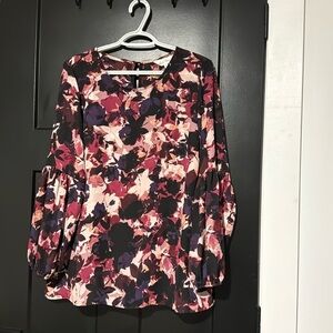 🎉Northern Reflections Romantic Sleeve Multicolour Floral Blouse